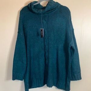 Lord & Taylor Dark Green Knit Sweater NWT